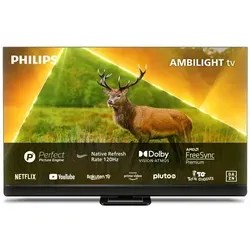 Philips 55PML9308 The Xtra - 55 Zoll Mini-LED TV, 4K Ultra HD mit Ambilight und Smart TV-Funktionen, Sprachsteuerung über Google Assistant und Amazon Alexa