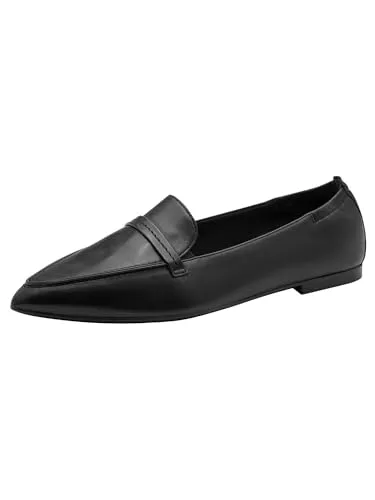 Tamaris Damen Loafer Flach aus Leder, Schwarz, Größe 40 EU - Eleganter Pull-On-Schuh mit Touchit Memory Foam Fußbett für individuellen Komfort. Ideal für den Alltag, vereint modernes Design mit funktionalen Details. Genieße die perfekte Passform und den mühelosen Einstieg.