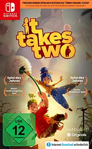 It Takes Two SWITCH Deutsch - Kooperatives Abenteuer für Nintendo Switch: Erlebt in diesem preisgekrönten Spiel eine herzliche Geschichte über Beziehungen und meistert gemeinsam chaotische Herausforderungen im Couch-Koop oder online.