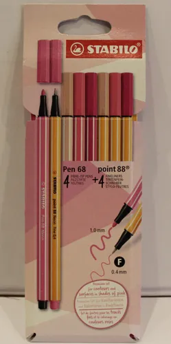 STABILO Filzstifte &Fineliner  Pen 68& Point 88-Shades of Pink,4+4-19.8 2846 S19