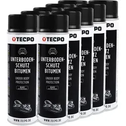 TECPO Unterbodenschutz Bitumen 10x 500ml schwarz – Effektiver Steinschlagschutz - Hochwertiger Unterbodenschutz für Fahrzeuge, der zuverlässig vor Steinschlag, Rost und Chemikalien schützt. Die zähelastische Schicht bietet zudem eine hervorragende Geräuschdämmung.