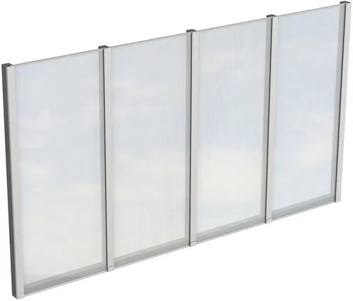 SKANHOLZ Carport-Seitenwand, grau 343cm x 200cm - Außenanbau mit 10 mm starken Polycarbonatplatten, ideal für freistehende Terrassenüberdachungen. Robuste Konstruktion aus Konstruktionsvollholz für langlebigen Schutz.