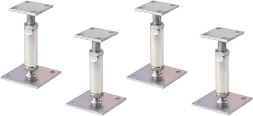 Alberts höhenverstellbarer Pfostenträger - Pfostenträger aus verzinktem Stahl, ideal für Holzzäune und -konstruktionen. Langlebig und korrosionsbeständig, mit feiner Höhenverstellung für optimale Stabilität.