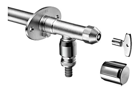 Schell Polar II frostsichere Komplettarmatur - Sanitärinstallation, frostsichere Außenwandarmatur mit automatischer Zwangsbelüftung für zuverlässige Nutzung im Winter.