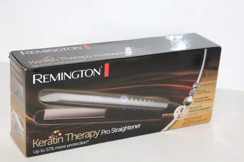 Remington Glätteisen Profi S8593 - Haarstyling mit Keratin-Schutz: Hitzeschutzsensor für 57% weniger Haarschäden, digitales Display und 5 Temperatureinstellungen von 160-230°C für individuelles Styling.
