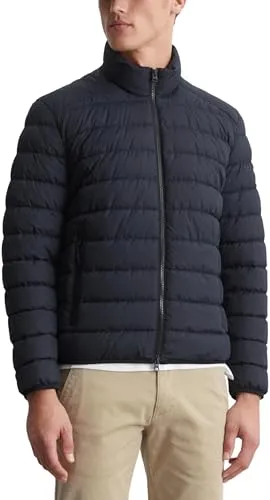 Marc O'Polo Herren Steppjacke - Wasserabweisend und stylisch - Funktionsjacke in Dunkelblau, ideal für den Übergang, mit gerippten Bündchen und geradem Saum für optimalen Tragekomfort.