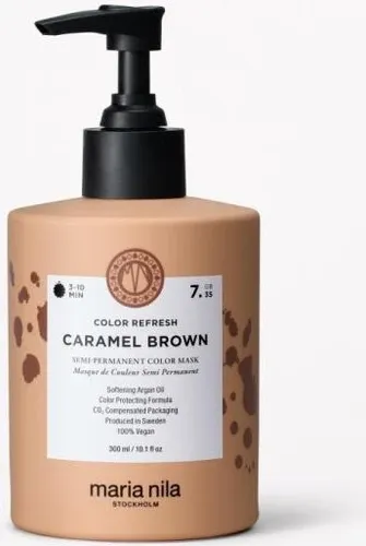 Maria Nila Color Refresh Caramel Brown 7.35 - 300 ml - Coloration: Semipermanente Farbkur, die das Haar pflegt und mit einem wunderschönen Glanz versorgt – für strahlende Farben und gesunde Haare in einem Schritt.