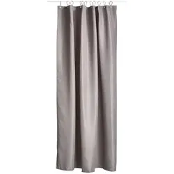Zone Denmark Duschvorhang Lux Badvorhang Grey 200 x 180 cm - Duschvorhang aus hochwertigem Polyester, wasserabweisend und stilvolles Grau für moderne Badezimmer.