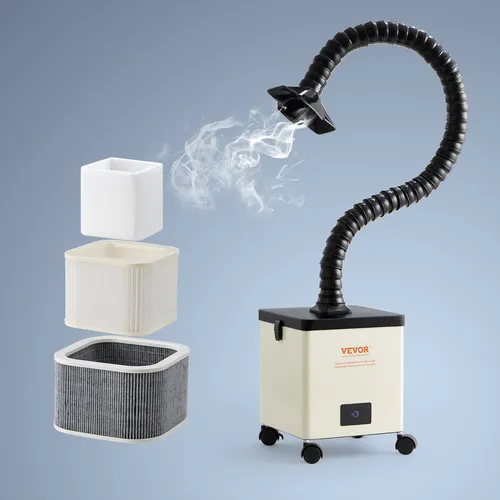 VEVOR Schweißrauchabsauger 100W - Effektive Lötrauchabsaugung mit 240 m³/h - Lötrauchabsaugung mit 240 m³/h Luftstrom, leise mit ≤ 70 dB, ideal für sauberes Arbeiten in Werkstätten und Heimwerkprojekten.