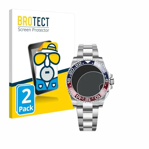 BROTECT Entspiegelungs-Schutzfolie für Rolex GMT-Master II (2 Stück) Matte Displayschutz-Folie, Anti-Reflex, Anti-Fingerprint