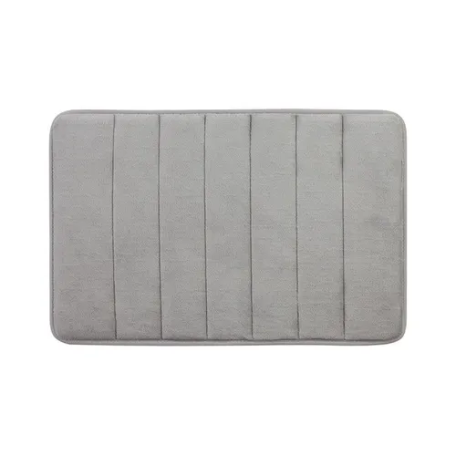 Badematte Grau 40 x 60 cm besonders weich und rutschfest