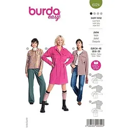 Burda Style Katalog-Schnittmuster Hemdjacke und Long-Shackets | Damen, Gr. 34-48 | Nählevel: Sehr leicht #6024
