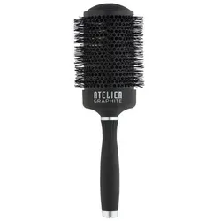 Tondeo Atelier Graphite Rundbürste Ø 65/92 mm, XL - Hochwertige Haarbürste - Bürsten für voluminöse Locken und schnelles Trocknen. Mit antistatischer Graphitbeschichtung und ergonomischem Soft-Touch-Griff für entspanntes Styling.