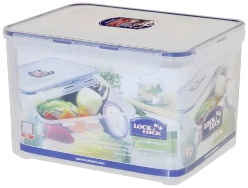 LOCK & LOCK HPL838 Vorratsdose - Transparente, rechteckige Vorratsdose mit 9,0 l Volumen und praktischem Ablaufgitter, ideal für die Aufbewahrung von Lebensmitteln.