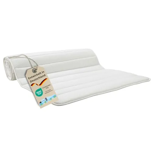 Bodyprotect Ergonomischer Topper 200 x 200 cm - Weich & Atmungsaktiv - Gesteppter Matratzentopper 200 x 200 cm für verbesserten Schlafkomfort. Die hypoallergene Füllung sorgt für eine hygienische Schlafumgebung und schützt Deine Matratze vor Abnutzung. Ideal für alle Matratzenarten bis 30 cm Höhe.