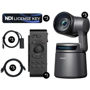 Obsbot Tail Air Multicam Combo Konferenzkamera, mit Mikrofon und Fernbedienung, 4K, Blickwinkel: 77,3°