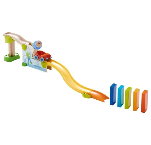 HABA 303088 - Kullerbü Themenset Ab ins Auto, kreatives Konstruktionsspielzeug mit fantastischen Effekten und niedlichen Illustrationen