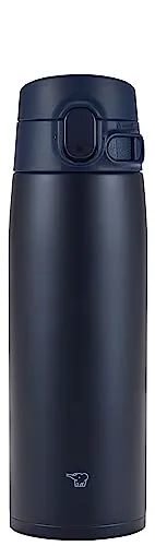Zojirushi SM-VA60-AD Wasserflasche, One-Touch-Edelstahlbecher, nahtlos, 600.3 ml, Marineblau