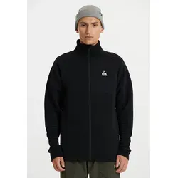 Sweatjacke SOS "Muju", Herren, Gr. S, schwarz, 75% Polyester, 22% Viskose, 3% Elasthan, unifarben, casual, normal, hoch geschlossener Ausschnitt, Langarm, Sweatjacken, mit stilvollem Logodetail