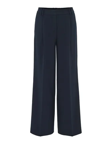 OPUS Damen City Pants Mariena Wide | Bundfaltenhose aus Viskose Mix Coal Blue, Größe 38 - Damen-Hosen: Hochwertige Wide Leg Pants aus Viskose-Mix für stilvolles und bequemes Tragen, ideal für moderne Frauen.