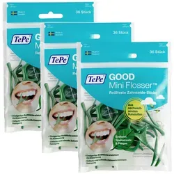 TePe Zahnseide 3er Set TePe Good Miniflosser, Zahnseidenhalter (3x36), (3er Set, 3-St)