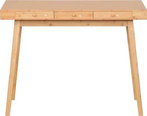 AD.CON Bambus Schreibtisch mit 3 Schubladen – Eleganter Arbeitstisch für Büro - Hochwertiger Bambus Schreibtisch mit drei Schubladen – Perfekte Kombination aus Stil und Funktionalität. Bietet viel Platz für Laptop und Zubehör und sorgt für Ordnung in jedem Arbeitsbereich.