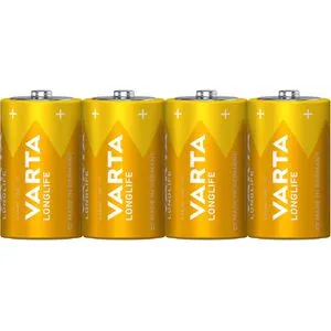 Varta Longlife D Mono LR20 4120 1.5 V Batterien, 4 Stück