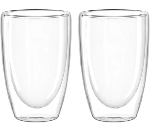 Leonardo DUO Thermoglas 400 ml 2er Set - Doppelwandige Latte Macchiato Gläser, handgefertigt und hitzebeständig. Genießen Sie Ihre Getränke länger warm oder kühl. Ideal als Geschenk!