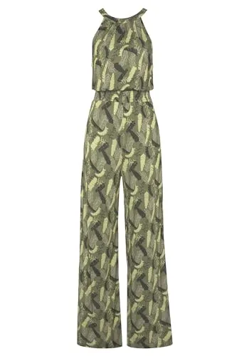 s.Oliver Damen Overall - Stylischer Damen Overall mit amerikanischem Ausschnitt und Bindeband im Nacken. Der breite Smokeinsatz in der Taille sorgt für eine perfekte Passform. Aus fließender Viskose für hohen Tragekomfort.