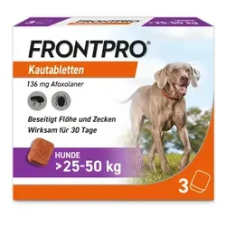 FRONTPRO 136 mg Kautabletten f.Hunde >25-50 kg 3 St