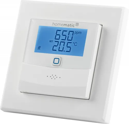 Homematic IP Wired CO2 Sensor HmIPW-SCTHD - Automatisierungstechnik – Präzise CO2-, Temperatur- und Luftfeuchtigkeitsmessung mit großem Display und einfacher Montage in Standard-Schalterdosen.