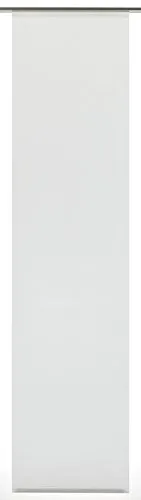 Gardinia Flächenvorhang Stoff waschbar 123 Uni weiß 60 x 245 cm - Schiebevorhänge – dekorativer Sichtschutz aus 100 % Polyester, waschbar und nach Öko-Tex Standard 100 geprüft, ideal für ein modernes Wohnambiente.