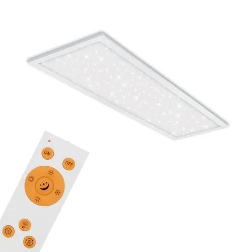 BRILONER LED Deckenlampe mit Sternenhimmel, dimmbar - Moderne Deckenleuchte mit einstellbarer Farbtemperatur von warmweiß bis kaltweiß, ideal für Wohnzimmer und Schlafzimmer. Bequeme Steuerung per Fernbedienung.