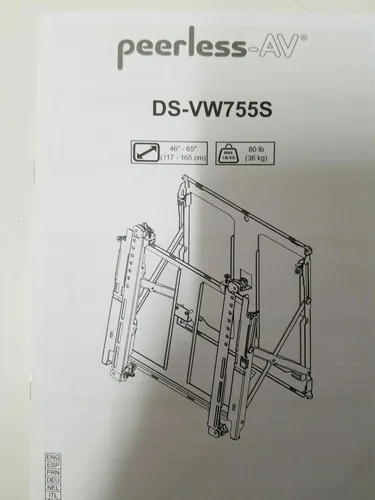 Peerless DS-VW755S Slim Full Service Video Wall Mount - TV-Halterungen mit Quick Release-Funktion für einfache Montage und Wartung, ideal für professionelle Anwendungen.