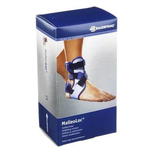 MalleoLoc Größe 1 rechts titan - Knöchel & Sprunggelenke - Thermoplastisch anpassbare Orthese für optimalen Tragekomfort und Stabilisierung des Sprunggelenks, ideal zur Rehabilitation.