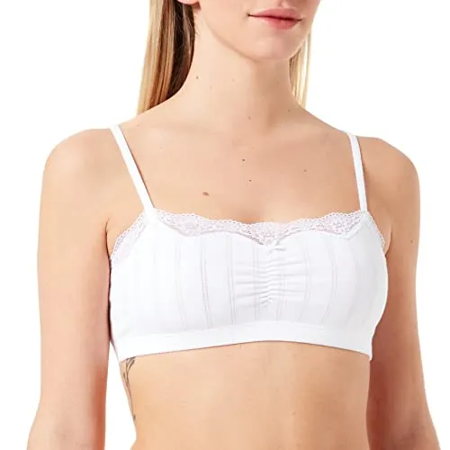 Calida BH Etude Toujours Top Weiß Baumwolle Small Damen - Funktionsunterwäsche mit 95 % Baumwolle und 5 % Elasthan für optimalen Tragekomfort und Atmungsaktivität - perfekt für empfindliche Haut und vielseitig kombinierbar.