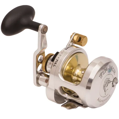 Fin-Nor Marquesa 30 Lever Drag Reel MAR30LD - Hochwertige Multirolle für Salzwasserangeln - Angelrollen für Salzwasserangeln mit 18,1 kg maximalem Widerstand und 130 cm Schnureinzug pro Umdrehung – ideal für Heilbutt und Kabeljau.