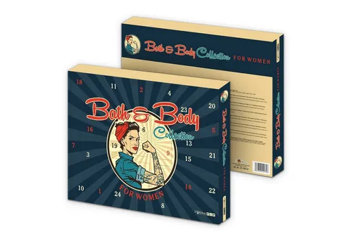 itenga Adventskalender Bath & Body Collection für Frauen - Adventskalender mit 24 Überraschungen für Frauen, ideal für die Vorweihnachtszeit. Enthält Duschgel, Body Lotion und weitere Pflegeprodukte – das perfekte Geschenk für besondere Frauen!