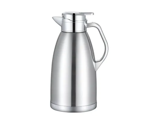 Cheffinger Thermoflasche 2,3L - Edelstahl Isolierkanne für Tee und Kaffee - Praktische 2,3L Edelstahl Thermoskanne mit doppelwandiger Isolierung. Ideal für zuhause oder unterwegs, hält Getränke über Stunden warm oder kalt. Leicht zu reinigen und einfach zu bedienen. Perfekt für jeden Anlass.