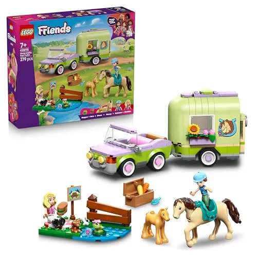 Pferd und Fohlen mit Pferdeanhänger - 42695