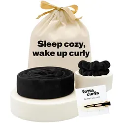 Lotta Curls Lockenbänder Original Velvet Royal Black - Haarschmuck: Traumhafte Locken über Nacht mit dem hitzefreien Lockenband, das das Haar schont und Druckstellen vermeidet.