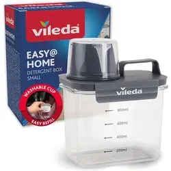 Vileda Waschmittelbox 1100ml grau - Robuste Aufbewahrungsbox für Waschmittel, ideal für Ordnung im Haushalt. Mit praktischem Deckel und Messbecher, perfekt für jeden Waschraum.