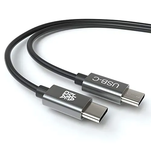 JAMEGA – USB-C auf USB-C 2.0 Kabel 3m | Typ C PD Schnellladekabel | Ladekabel und Datenkabel für MacBook Pro/Air, iPad Pro 2018, Samsung S9, Huawei Matebook, Chromebook Pixel und viele mehr