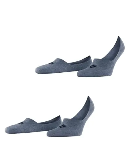 Burlington Herren Füßlinge Everyday Multipack M In Baumwolle unsichtbar einfarbig 2 Paar, Blau Light Denim 6660, 45-46