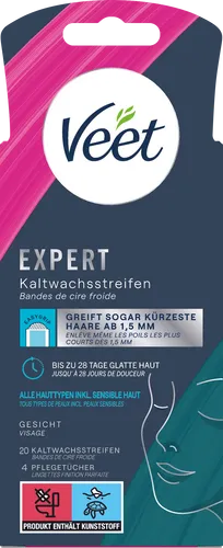 Veet Kaltwachsstreifen EXPERT Gesicht 20er Kaltwachsstreifen DE FR