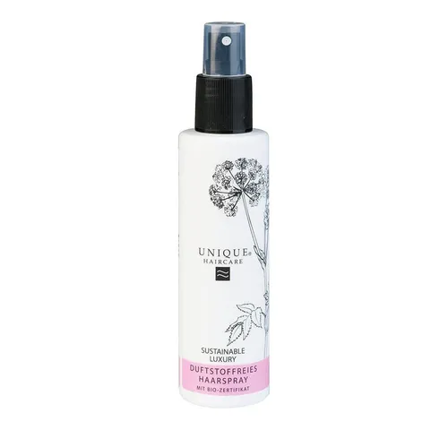 Unique Haarspray – Duftstofffrei mit starkem Halt 150ml - Das Unique Beauty Haarspray bietet starken Halt ohne Aerosol, sorgt für Fülle und Struktur, lässt sich leicht nachstylen und bleibt ohne Flockenbildung. Ideal für trendige Frisuren!
