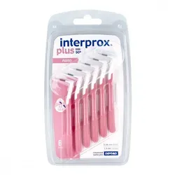 Interprox plus nano rosa Interdentalbürste - Zahnpflegeartikel, ultra-dünne Borsten für optimale Reinigung zwischen den Zähnen und sanfte Anwendung.