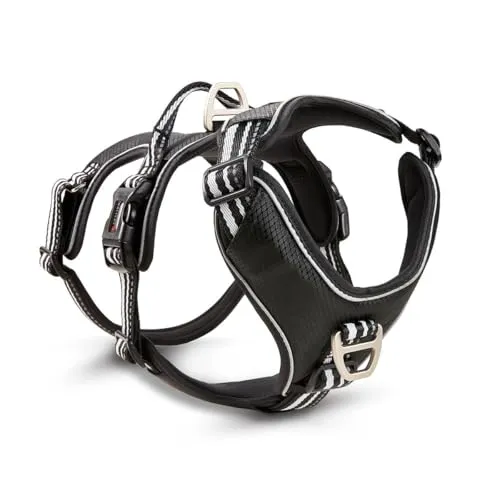 Wolters Hunde-Geschirr Active Pro No Escape - Weiteres Autozubehör für Hunde, aus atmungsaktivem Meshgewebe, gepolstert und mit Reflektor ausgestattet, ideal für sicheres Autofahren und Spaziergänge.