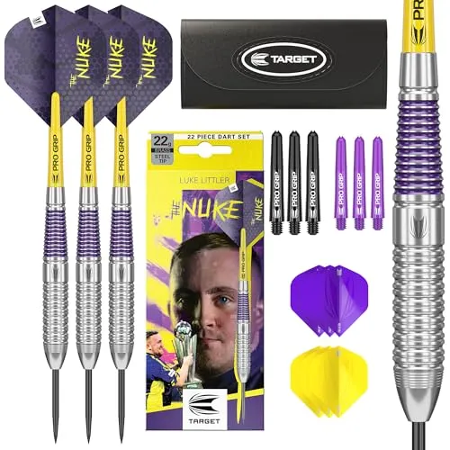 Target Steel Darts Luke Littler The Nuke Brass komplett Dartset Steeltip Darts?