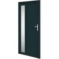 vidaXL Haustür Anthrazit 98x208 cm PVC - Elegante Sicherheit - Haustüren mit PVC-Rahmen, 5-Punkt-Pilzkopfverriegelung und isolierender Verglasung für zusätzlichen Schutz und Energieeffizienz. Ideal für einen stilvollen und sicheren Eingangsbereich.